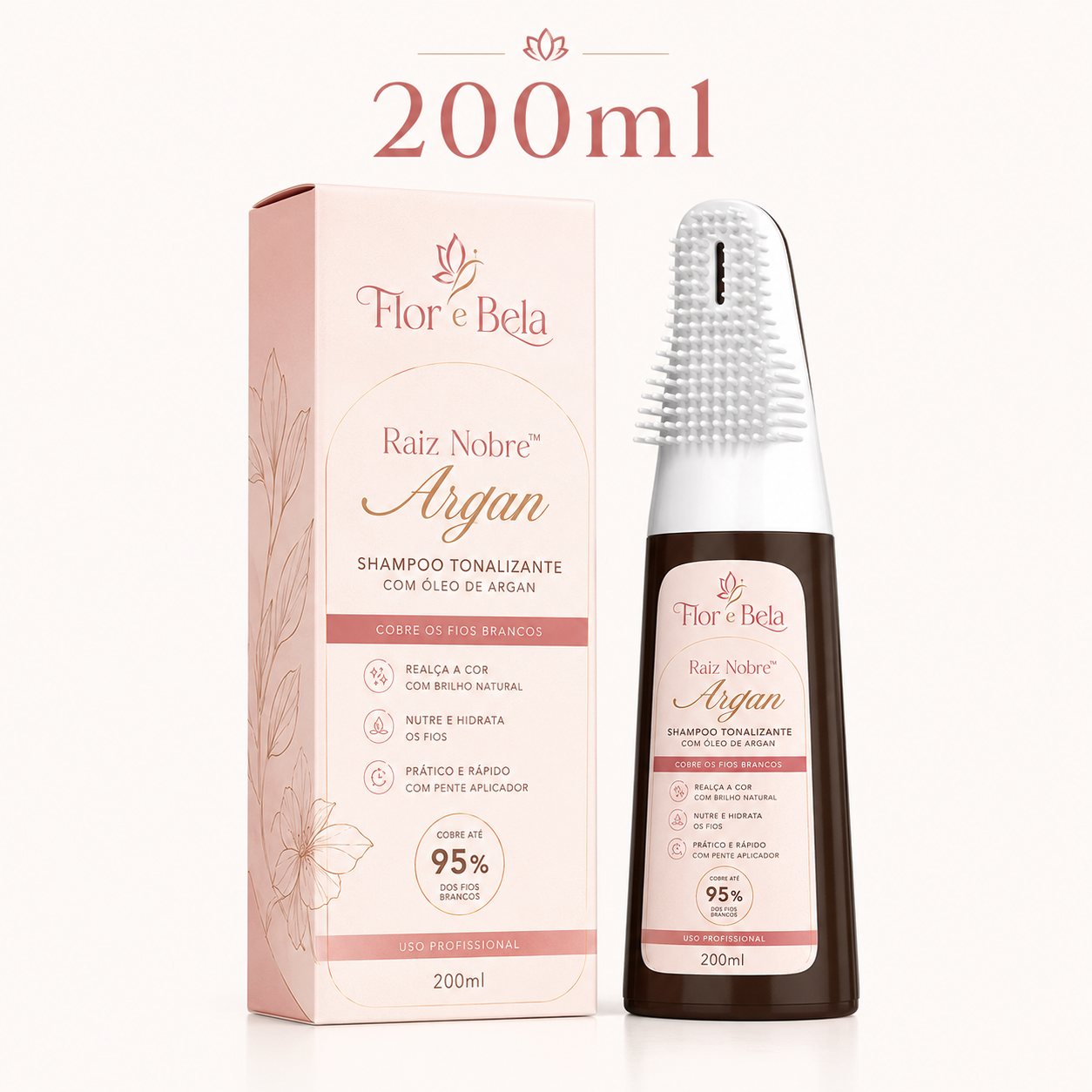 Shampoo Raiz Nobre - Cor natural em 15 minutos.