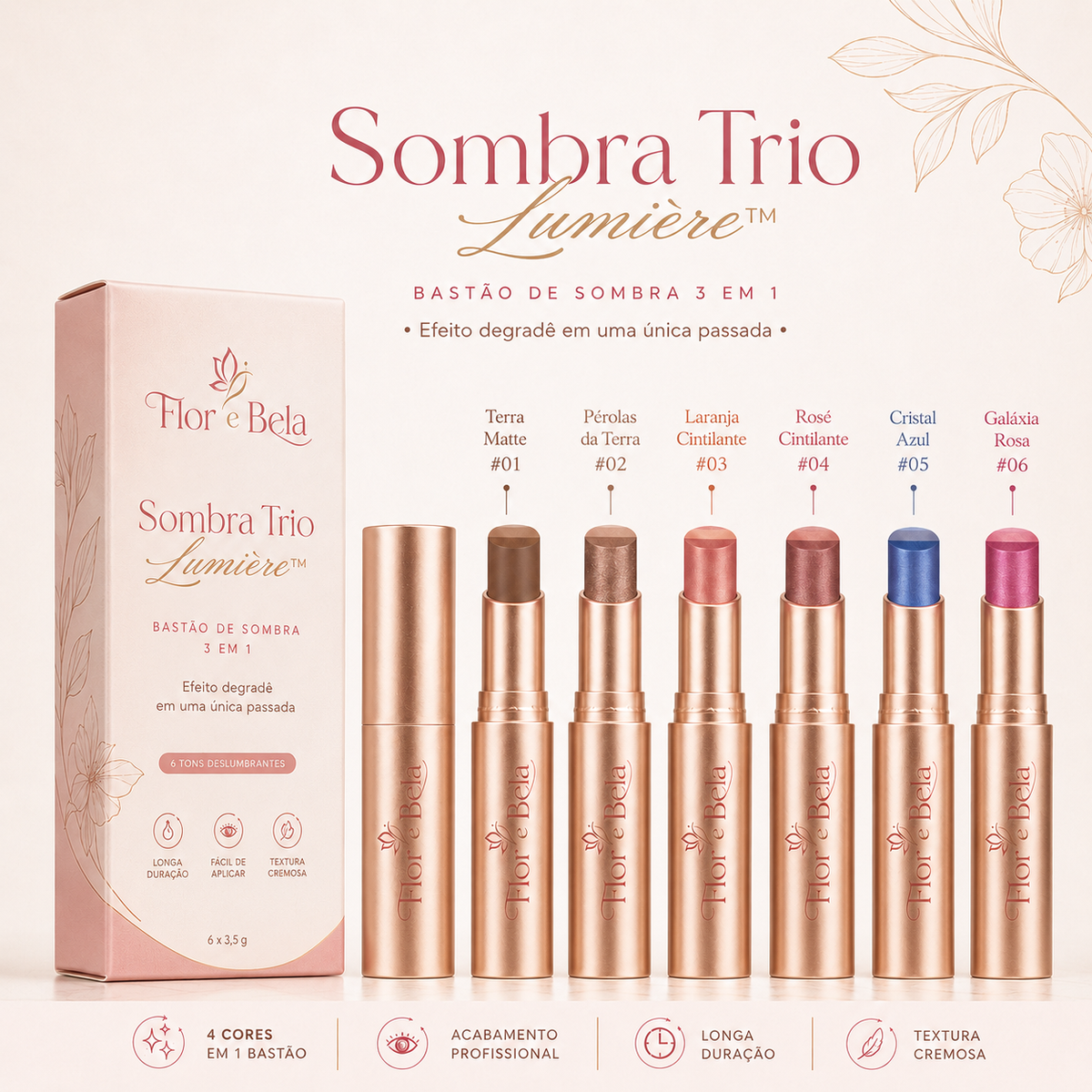 Sombra Trio Lumière™ Olhos Marcantes