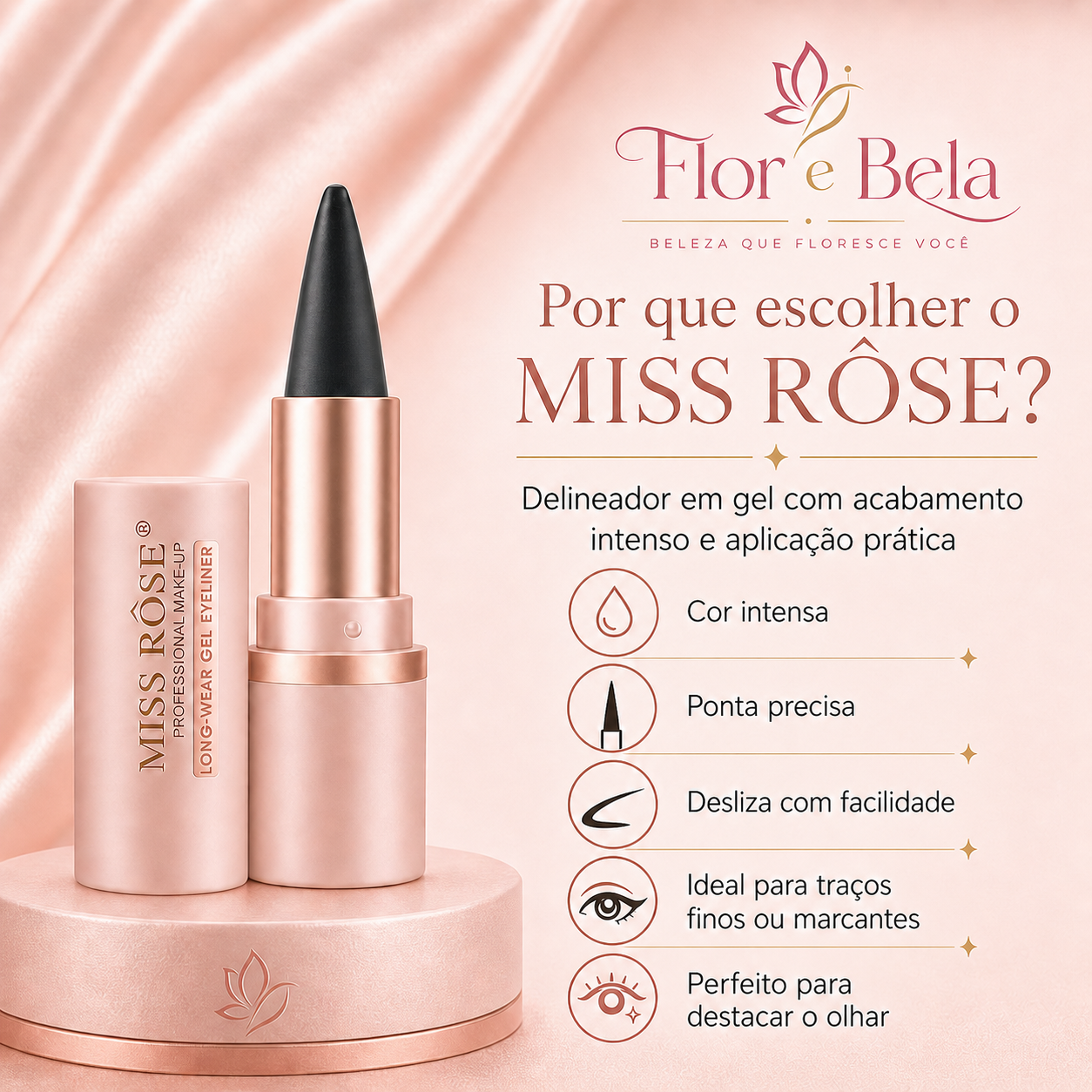 Miss Rose - À Prova D'água De Longa Duração
