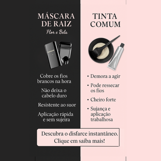 Mascara de Raiz Branca - Adeus Fios brancos