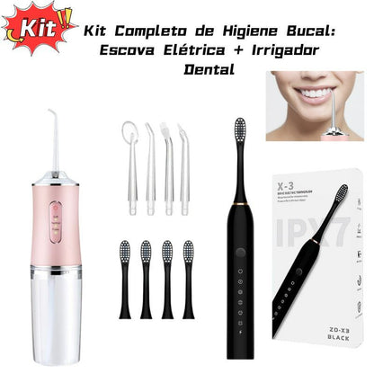 PowerJet Profissional - Limpeza profunda + Escova elétrica (4 bicos Brinde)