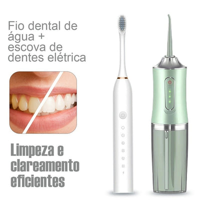 PowerJet Profissional - Limpeza profunda + Escova elétrica (4 bicos Brinde)