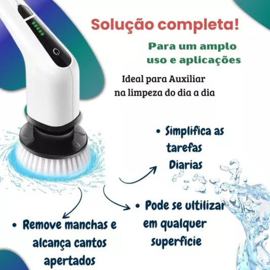 Escova Elétrica CleanMaster 12 em 1 + Brinde