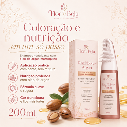 Shampoo Raiz Nobre - Cor natural em 15 minutos.