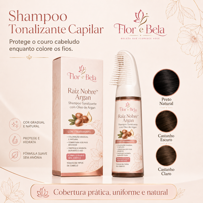Shampoo Raiz Nobre - Cor natural em 15 minutos.