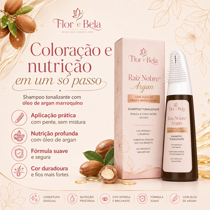 Shampoo Raiz Nobre - Cor natural em 15 minutos.