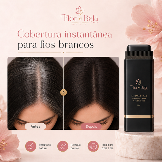 Mascara de Raiz Branca - Adeus Fios brancos