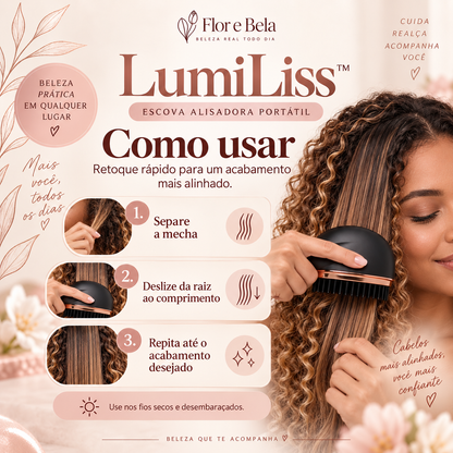 LumiLiss™ — Escova Alisadora Portátil