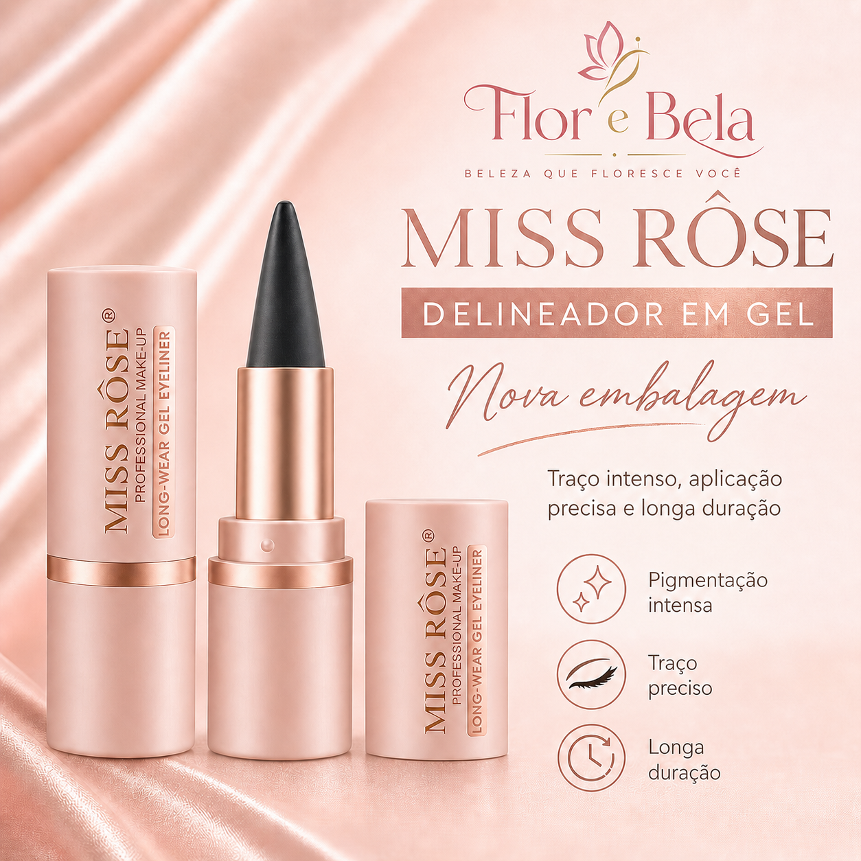 Miss Rose - À Prova D'água De Longa Duração