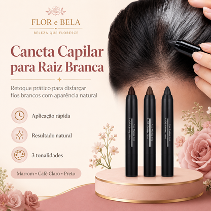 Caneta capilar para raiz branca